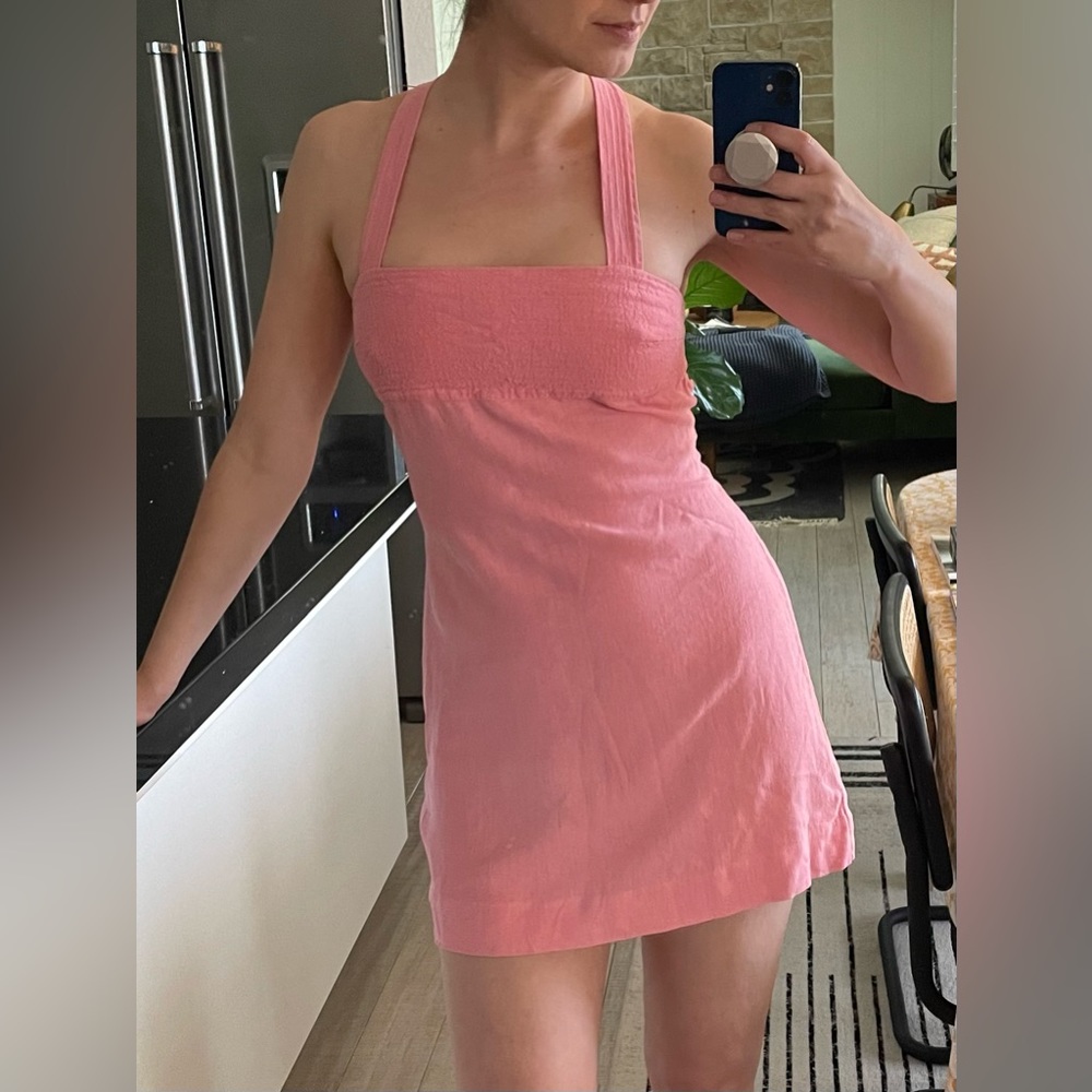 Madewell Pink Linen Minidresses